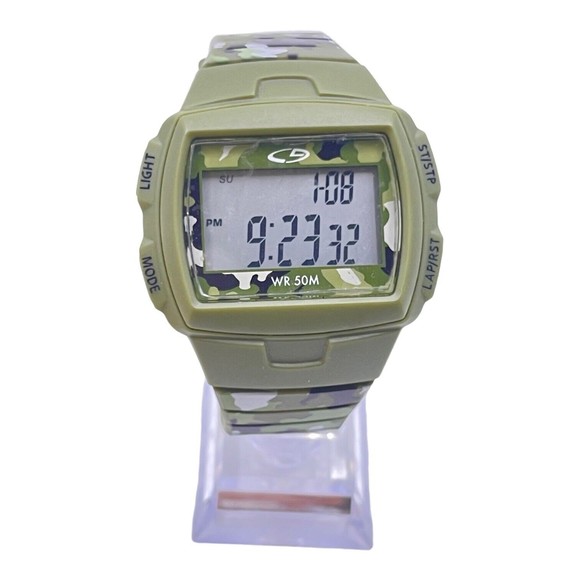 C9 By Champion CAMOUFLAGE WR50M CHRONO WRIST WATCH - New Battery - Picture 5 of 6